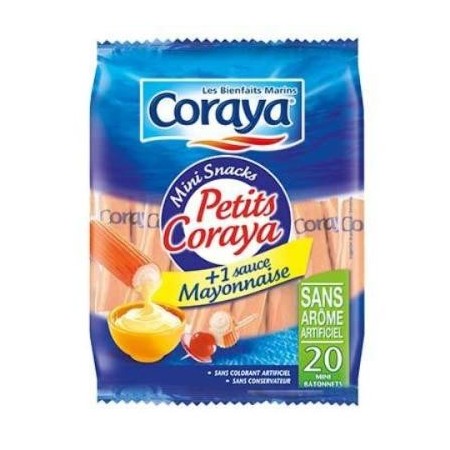 20 minis bâtonnets Petits Coraya + 1 sauce mayonnaise